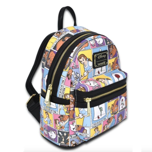 Loungefly Disney Beauty & The Beast Comic AOP Mini Backpack main image 4